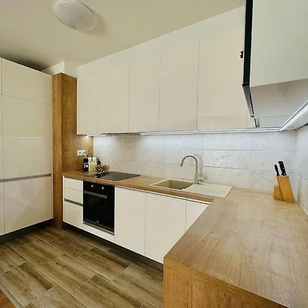 Daire Park West Terrace - Free Garage Parking - 2 Separate Bdr - Ac - Self Check-in Budapeşte
